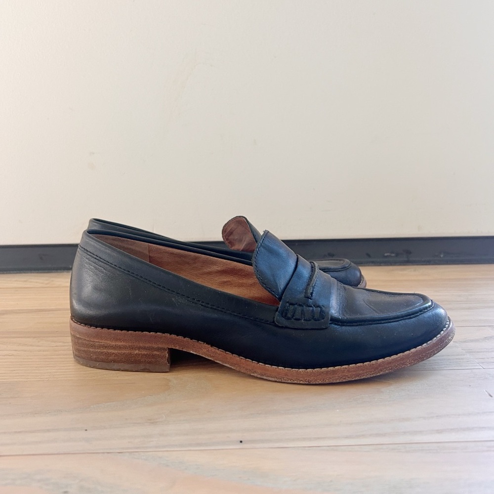 Madewell Black Leather Loafers